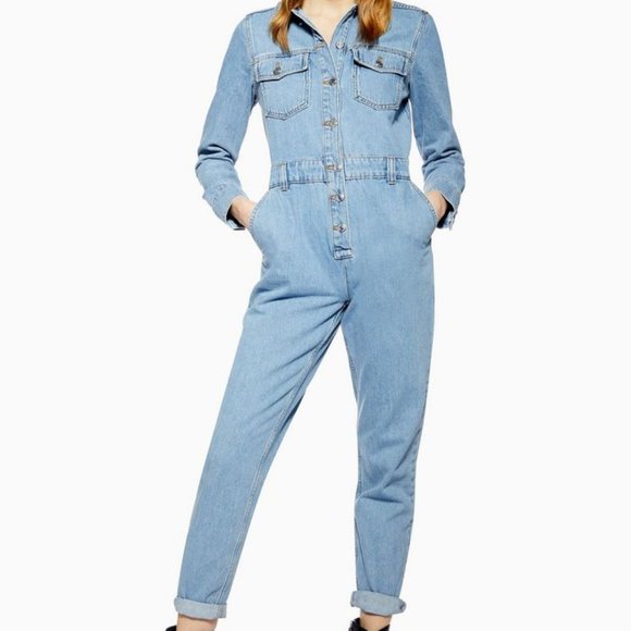 topshop jumpsuit denim